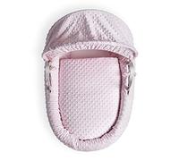 Clair de Lune Juego de Ropa de Cama Dimple Moses Basket (Cesta no incluida) - Rosa