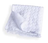 Clair de Lune - Manta para bebé (tejido con acolchado a círculos), color blanco