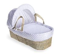 Clair de Lune Moisés Dimple Palm con ropa de cama, color blanco, 75 x 28 cm