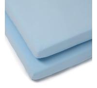 Clair de Lune - Sábana bajera (2 unidades, algodón jersey), color azul