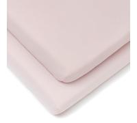 Clair de Lune - Sábana bajera (2 unidades, algodón jersey), color rosa