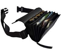 CLAIRE-FONCET Riñonera de Camarero en Piel - Monedero de Camarero con dispensador 5 Compartimentos - Cartera Billetero para Billetes y Monedas - Cierre magnético - Fabricación Europea