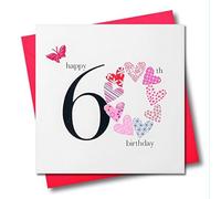 Claire Giles Hearts and Stars Happy 60th Birthday Card - Pink