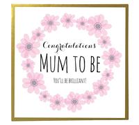 Claire Giles Quill Mum To Be Baby Greeting Card,black|oak|beige|pink|brown