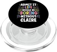 Claire Personalized Name Funny Cute Custom Claire Name PopSockets PopGrip para MagSafe
