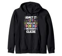 Claire Personalized Name Funny Cute Custom Claire Name Sudadera con Capucha