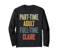 Claire Personalized Retro Girls Part-Time Claire Name Manga Larga