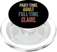 Claire Personalized Retro Girls Part-Time Claire Name PopSockets PopGrip para MagSafe