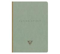 Clairefontaine 107546C - Flying Spirit Green carnet brochure cousue 14,8x21cm 192p ligné motifs assortis papier ivoire 90g