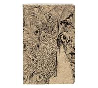 Clairefontaine 116036C - Cuaderno pequeño cosido con hilo de naturaleza sobre manta Kraft (11 x 17 cm, 64 páginas, líneas de papel, 90 g, colección Le Cerisier Blanc - 4 visuales, entrega aleatoria