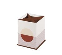 Clairefontaine 116076C Home Office - Maceta para lápices, pinceles, bolígrafos multifuncionales de cartón con colores cálidos y formas geométricas - Cuadrado 8,5 x 8,5 x 11 cm - Home Office -