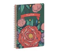 Clairefontaine 116214C Frida Kahlo - Cuaderno de espiral, diseño floral, A5, 14,8 x 21 cm, 148 páginas a rayas, papel marfil 90 g, tapa de cartón acabado satinado, 4 visuales, libro. Aleatorio