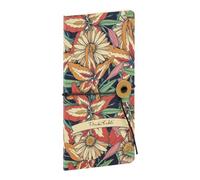 Clairefontaine 116215C Frida Kahlo - Cuaderno delgado con decoración floral (9 x 18 cm, 80 páginas, papel marfil, 90 g, cierre de cordón, colección Frida Kahlo, 2 visuales, entrega aleatoria
