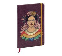 Clairefontaine 116217C - Frida Kahlo, Carnet rembordé rigide A5 14,8x21 cm, 160 pages, ligné, marque page, fermeture élastique, ass.