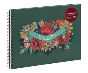 Clairefontaine 116219C - Frida Kahlo, Carnet d'artiste reliure intégrale 32 x 24 cm, 40 feuilles de papier dessin blanc multitechniques 180g