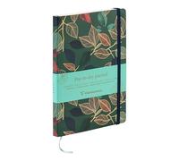 Clairefontaine 116245C - Gaïa bleu, DaytoDay journal A5 14,8x21 cm, 192 pages, dot, pochette à soufflet au dos, marquepage, fermeture élastique, ass.