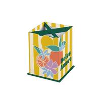 Clairefontaine 116279C - Un Pot à Crayons/Pinceaux/Stylos - Multifonctions en Carton aux Couleurs Vitaminées/Agrumes - Carré 8,5x8,5x11 cm - Home Office - Collection Dolce Amore