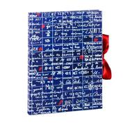 Clairefontaine 116315C - Le Mur des Je t'aime, Carnet rembordé rigide A5 14,8x21 cm, 144 pages, ligné, fermeture avec ruban