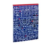 Clairefontaine 116318C - Le Mur des Je t'aime, Bloc entoilé entête A6 10,5x14,8 cm, 70 feuillets, ligné