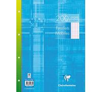 Clairefontaine 11831 C 24 x 32 cm Seyes Rayado 4 agujeros película envuelto sola hoja - blanco (paquete de 100 hojas)