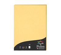 Clairefontaine 120011C - Caja de 50 Hojas - Formato A4 (21x29,7cm) - 120g/m² - Color Marmoleado Gamuza - Papel de Invitación para Eventos y Correspondencia - Gama Pollen - Papel Premium
