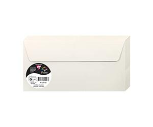 Clairefontaine 120016C - Paquete de 50 Sobres Autoadhesivos - Formato DL 11x22cm - 120g/m² - Color Gris Perla - Invitaciones a Eventos y Correspondencia - Gama Pollen - Papel Premium