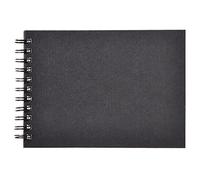 Clairefontaine 134257C Goldline Wirebound Pad, A5, 140 g, horizontal, 64 hojas de marfil, cubierta negra