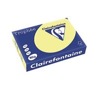 Clairefontaine 1778C - Caja de papel de color contiene 5 packs. - A4, 80g/m2, Resma de papel (nº de hojas: 500) por pack. Total de hojas por caja: 2500 - Color: Amarillo Narciso