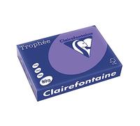 Clairefontaine 1786C - Caja de papel de color contiene 5 packs. - A4, 80g/m2, Resma de papel (nº de hojas: 500) por pack. Total de hojas por caja: 2500 - Color: Violeta