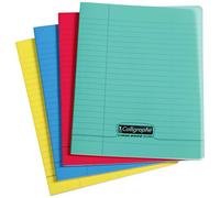 Clairefontaine 18030C Calligraphe PP - Cuaderno grapado, A5+, 24 hojas, varios colores, 10 unidades