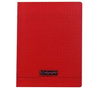 Clairefontaine 18123 C 17 x 22 cm Seyes Rayado grapas Bound Notebook con 48 hojas - rojo