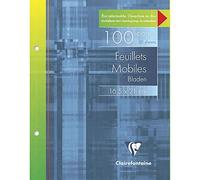 Clairefontaine 182 C 16,5 x 21 cm cuadrado 5/5 y margen 2 agujeros sola hoja - blanco (paquete de 50 hojas)