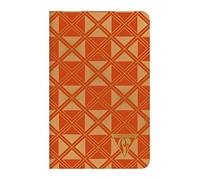 Clairefontaine 194696C Un Carnet Cousu Tangerine - 9x14 cm 96 Pages Lignées Papier Clairefontaine Ivoire 90 g - Couverture Carte Pelliculage Mat - Collection Neo Deco Mi-Saison