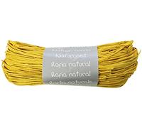 Clairefontaine 196015Cpack - Lote de 8 ovillos de rafia amarilla limón - Conjunto de varios hilos de rafia de 1 m50 por hilo, 50 g - Ocio creativo - Embalaje de regalo - DIY Multiples