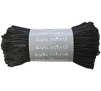 Clairefontaine - 196029C - Ovillo de rafia color negro - Longitud 1m50 para 50g, para aficiones creativas, embalaje de regalo y múltiples de bricolaje - Negro