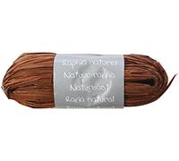 Clairefontaine 196072Cpack - Lote de 8 ovillos de rafia color café - Conjunto de varios hilos de rafia - Longitud 1 m50 por hilo, 50 g - Ocio creativo - Embalaje de regalo - DIY Multiples