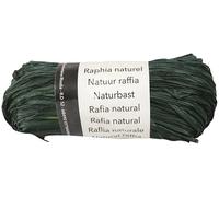 Clairefontaine 196074Cpack - Lote de 8 ovillos de rafia verde abeto - Conjunto de varios hilos de rafia - Longitud 1 m50 por hilo, 50 g - Ocio creativo - Embalaje de regalo - DIY Multiples