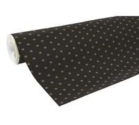 Clairefontaine 201339C - Una bobina de papel de regalo - Papel de alianza 60 g - Formato: 50 x 0,70 m - Diseño: estrellas doradas, fondo negro - Embalaje de regalo, para embalajes profesionales