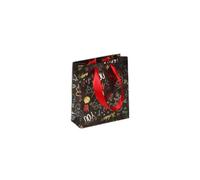 Clairefontaine 212868Cpack - Lote de 5 bolsas pequeñas para regalo premium - Tamaño bolsillo - 12 x 4,5 x 13,5 cm - 170 g - Diseño: negro, emojis, día de San Valentín, ideal para: perfume, libro de