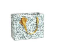 Clairefontaine 212886Cpack - Lote de 5 bolsas de regalo premium - Formato de compras - 32 x 13 x 24,5 cm - 210 g - Patrón: flores verdes - Embalaje de regalo, ideal para: Juegos de Sociedad, Puzzles