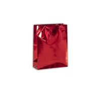 Clairefontaine 212889Cpack - Lote de 5 bolsas de regalo premium - Tamaño medio - 17 x 6 x 22 cm - 170 g - Patrón: Geométrico rojo brillante sobre fondo rojo - Ideal para: libro bolsillo, caja de