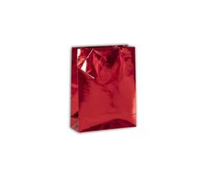 Clairefontaine 212889Cpack - Lote de 5 bolsas de regalo premium - Tamaño medio - 17 x 6 x 22 cm - 170 g - Patrón: Geométrico rojo brillante sobre fondo rojo - Ideal para: libro bolsillo, caja de