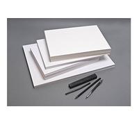 Clairefontaine 21693C Paquete de papel de dibujo para bocetos - 250 hojas Papel de dibujo blanco de grano muy ligero - 24x32 cm 90g - Ideal para dibujar y dibujar a lápiz, rotulador o carboncillo