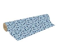 Clairefontaine 223859C - Bobina de papel Kraft en bruto reciclada - Tamaño: 50 x 70 cm - 70 g - Patrón: pétalos azules - Papel reciclado, para embalaje de regalo, bricolaje, ocio creativo