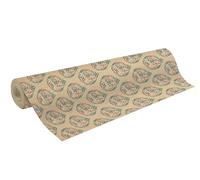 Clairefontaine 223899C - Una bobina de papel kraft en bruto reciclado. Tamaño: 50 x 70 cm - 70 g - Diseño: bolas de Navidad, rojo y verde - Papel reciclado, adecuado para embalaje de regalos