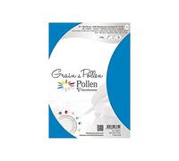 Clairefontaine 23361C - Un sachet de 5 cartes pliées Grain de Pollen 10,5x14,8 cm 210g, Azur