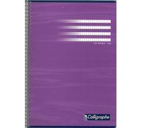 Clairefontaine 2407C Calligraphe - Cuadernos de espiral (10 unidades, A4, cuadrados, 50 hojas, 70 g), varios colores