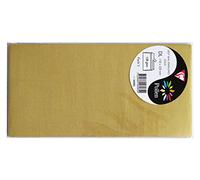 Clairefontaine 26085C - Bolsa de 5 sobres autoadhesivos - Formato DL (11 x 22 cm) - 120 g/m² - Color: oro, Invitaciones y respondencia, gama polen - Papel liso