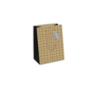 Clairefontaine 28794-0Cpack - Juego de 6 bolsas de regalo Kraft- formato bolsillo - Tamaño: 17 x 6 x 22 cm - 210 g - Patrón: geométricos sobre fondo Kraft negro - Ideal para: libro de bolsillo, caja