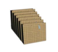 Clairefontaine 28794-6Cpack - Juego de 6 bolsas de regalo Kraft - Formato de compras - 37,3 x 11,8 x 27,5 cm - 210 g - Patrón: Geométrico blanco y azul - Ideal para: Juegos de mesa, Puzzles